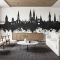 Lubeck Germany Skyline Black & White Mural Wallpaper - room preview 04