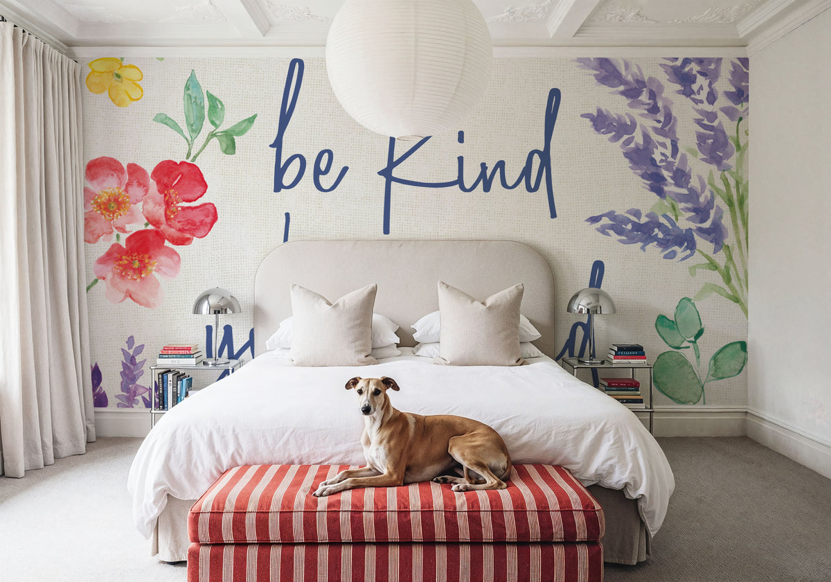 Fresh Floral V Mural Wallpaper - room preview 04