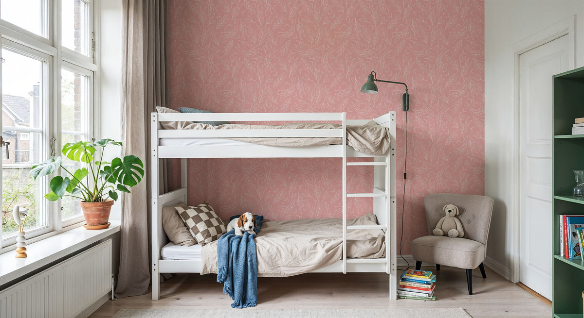 Pink Koi Mural Wallpaper - room preview 04