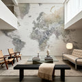 World Map Cities - Habiki Mural Wallpaper - room preview 04