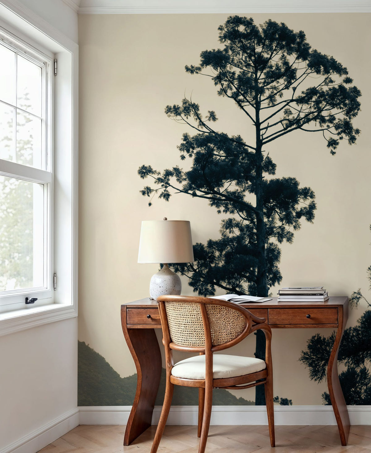 Lone Tree Japan Mural Wallpaper - room preview 04