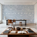 Floral Mood Blue Mural Wallpaper - room preview 04