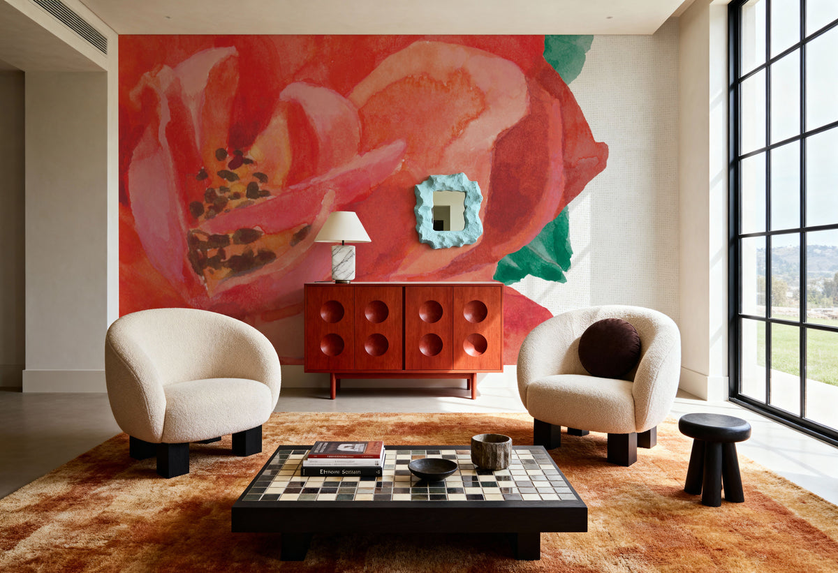 Floral Drama X Mural Wallpaper - room preview 04