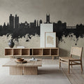 Stoke-on-Trent Skyline Concrete Mural Wallpaper - room preview 04