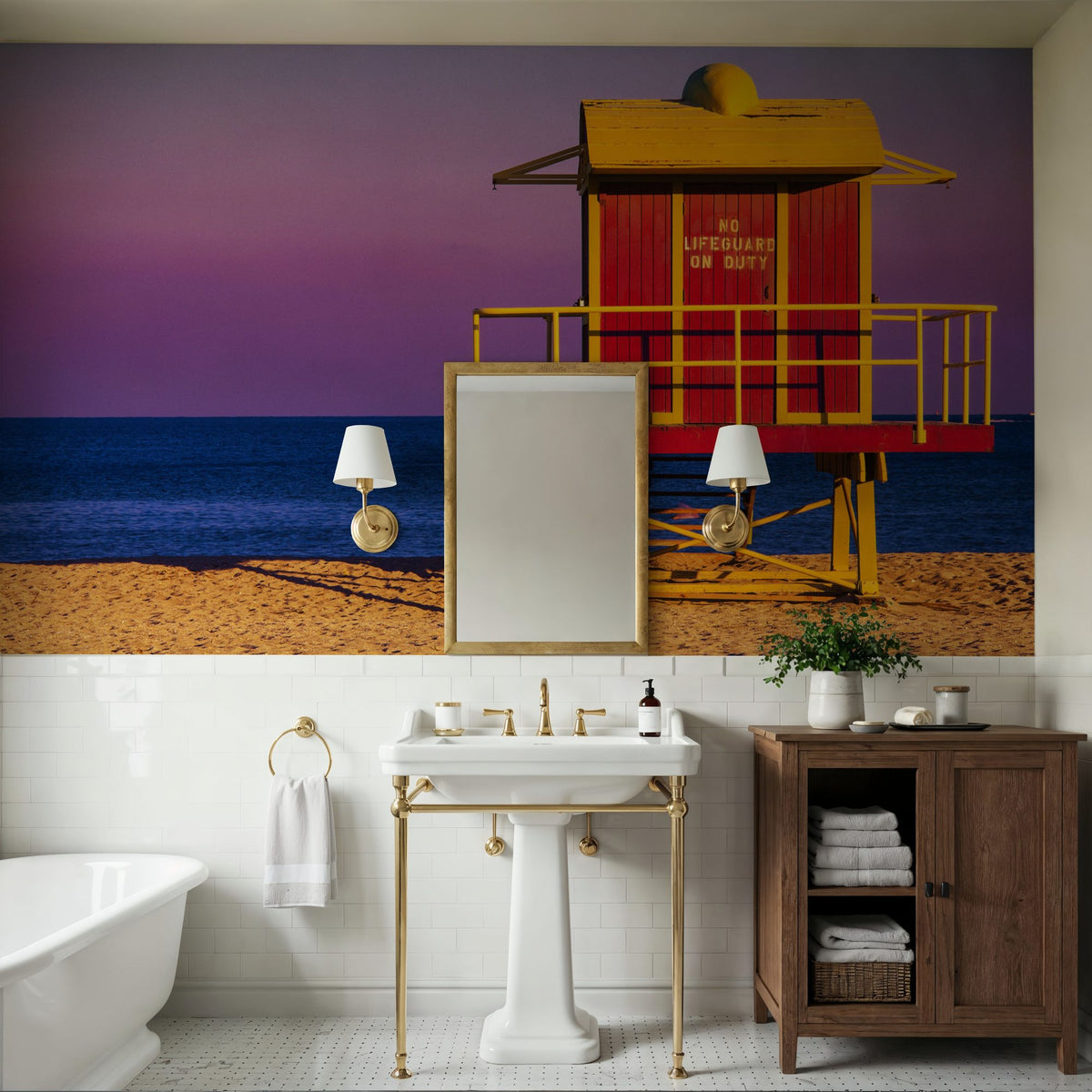 Sunset Watch Mural Wallpaper - room preview 04