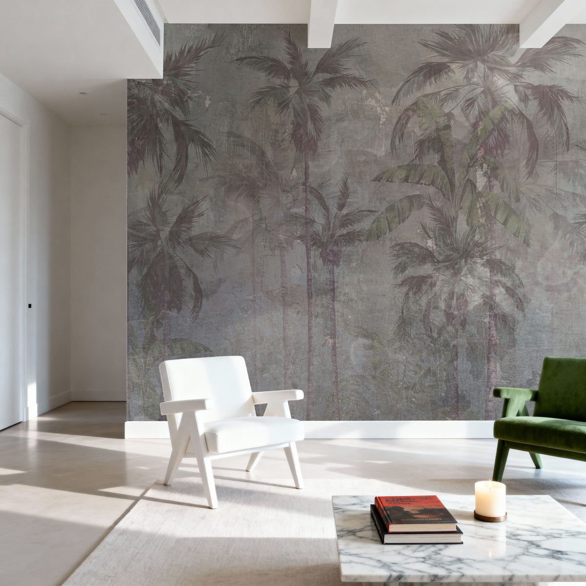 Vintage Palms Mural Wallpaper - room preview 04