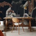 Whispers of the Mountain, Midnight Mural Wallpaper - room preview 04