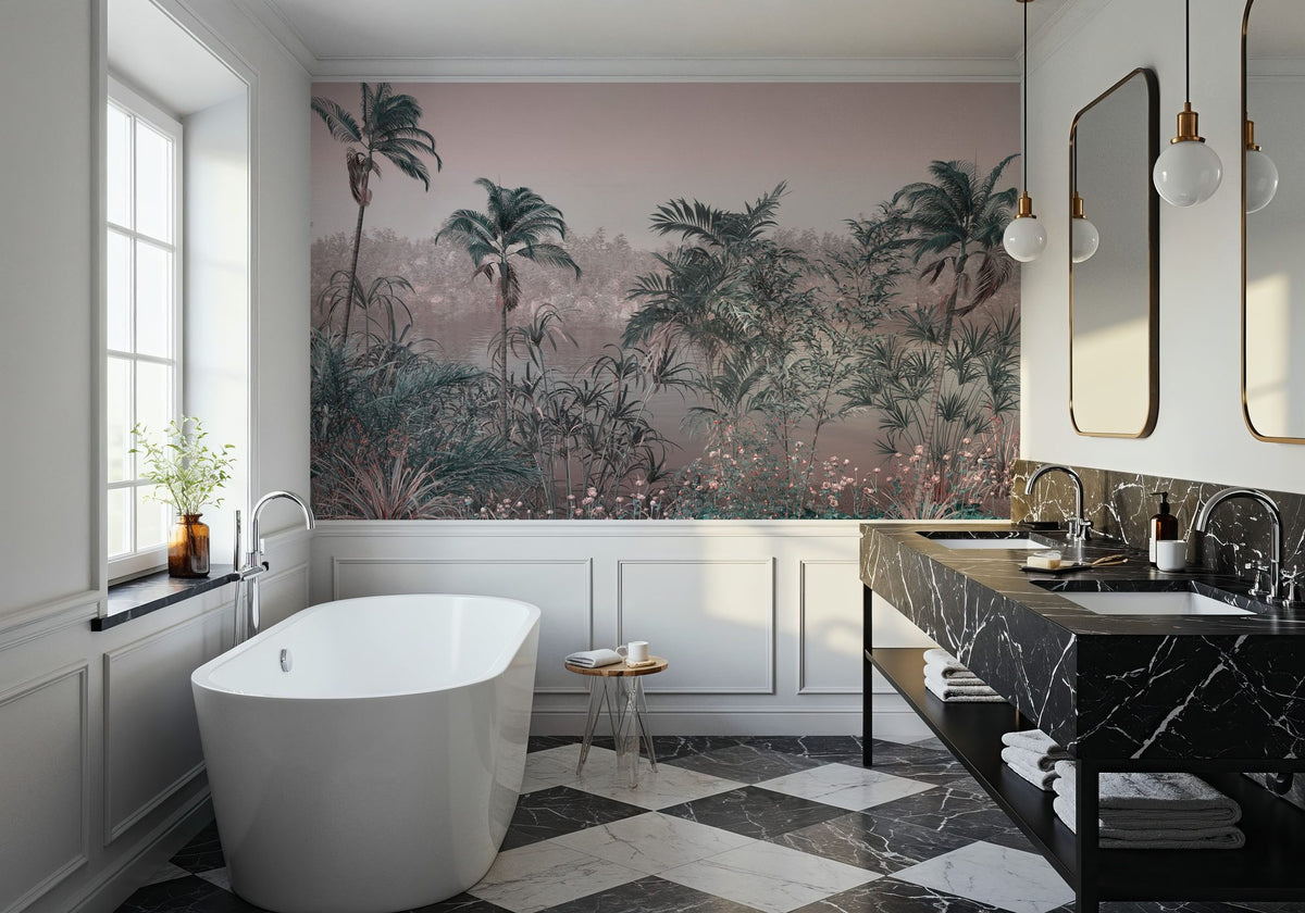 Jungle Seashore Mural Wallpaper - room preview 04