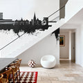 Umeå Skyline Black & White Mural Wallpaper - room preview 04