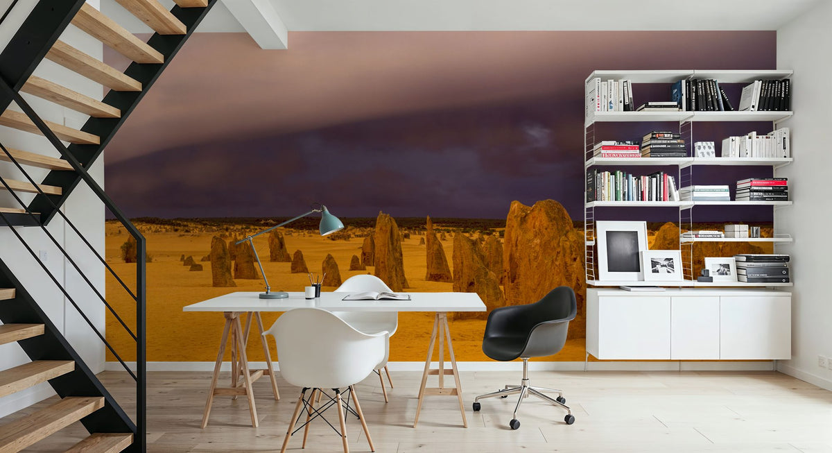 Storm Clouds and Rocks Mural Wallpaper - room preview 04