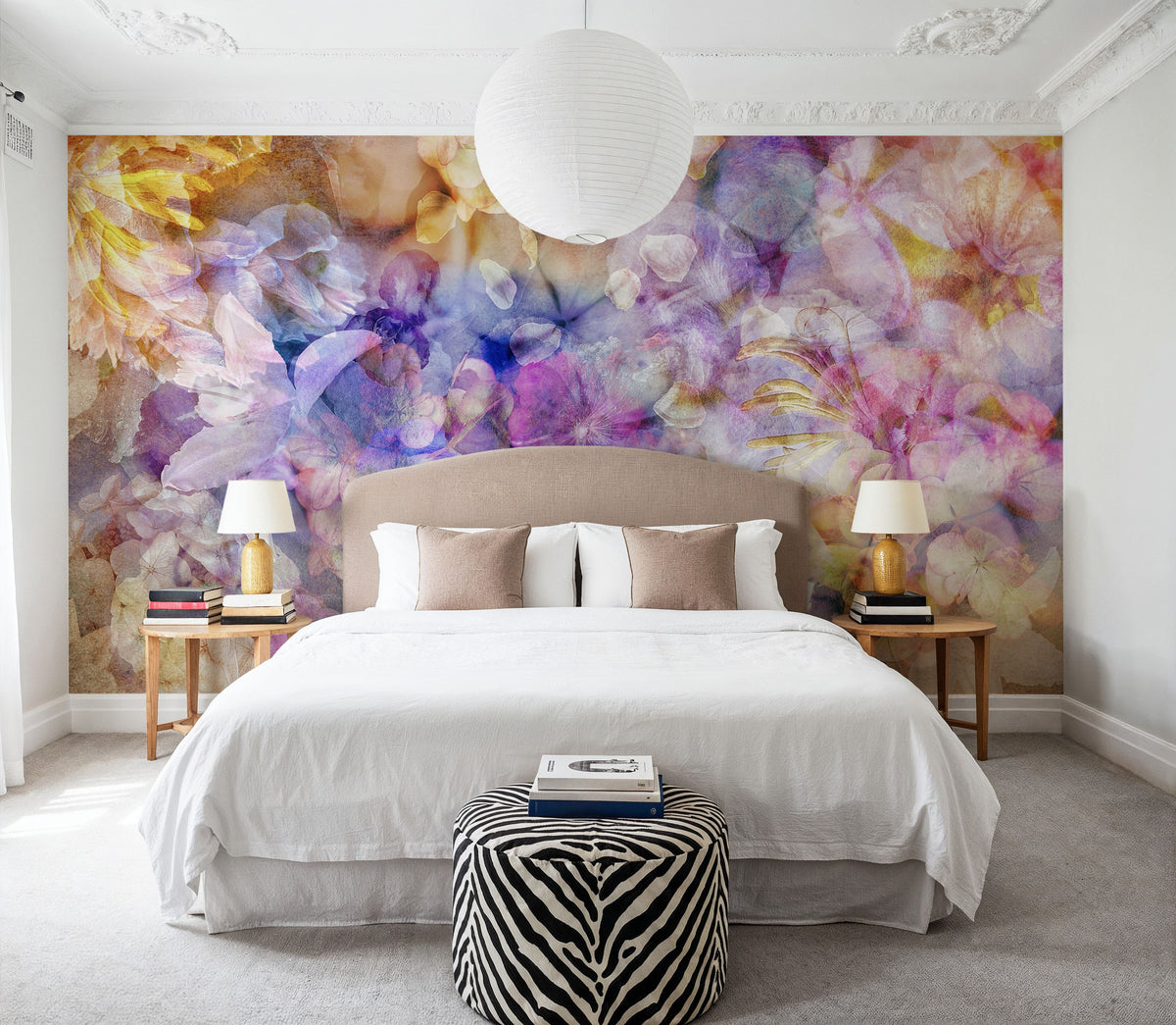 Floral Poem Mural Wallpaper - room preview 04