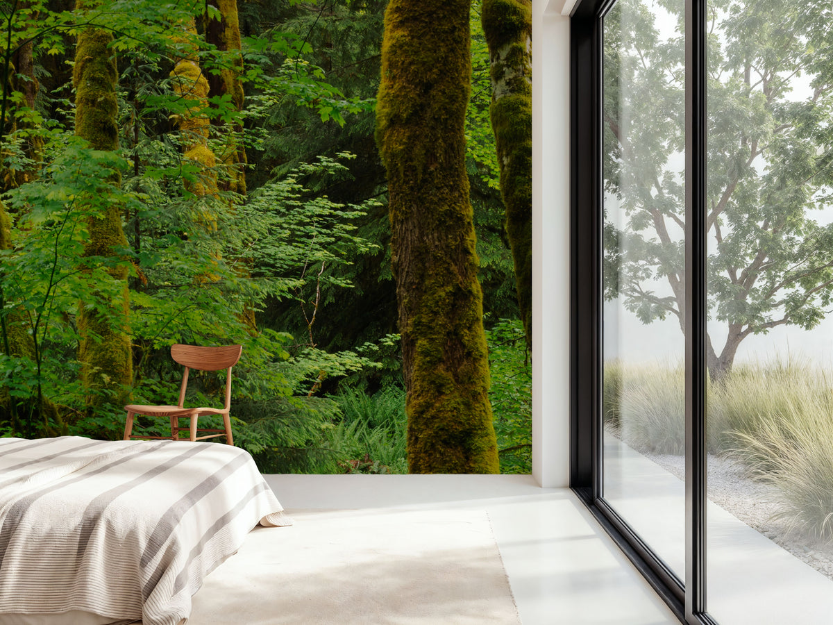 Evergreen Trees Mural Wallpaper - room preview 04