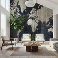 Old World Map Blue V2 Mural Wallpaper - room preview 04