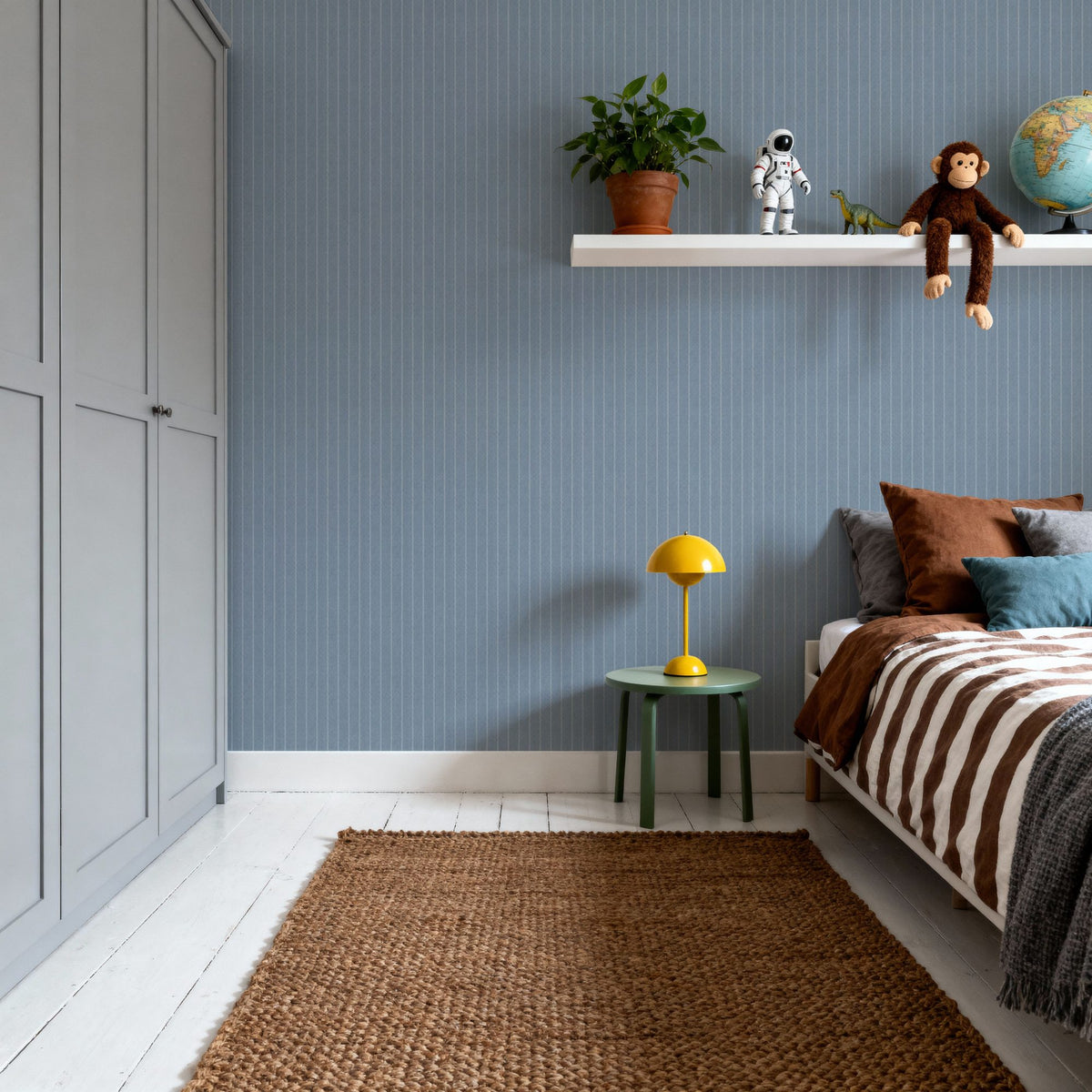 Tailor's Pin Stripe, Sky Mural Wallpaper - room preview 04