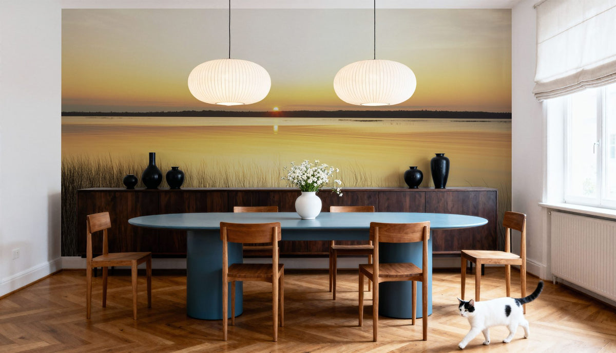 Golden Lake Whispers Mural Wallpaper - room preview 04