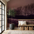 Windmill Twilight Reflection Mural Wallpaper - room preview 04