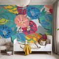 Floral Colourful Explosion Mural Wallpaper - room preview 04