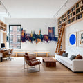 Mainz Germany Skyline Blue & Bronze Mural Wallpaper - room preview 04