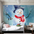 Happy Snowman Mural Wallpaper - room preview 04