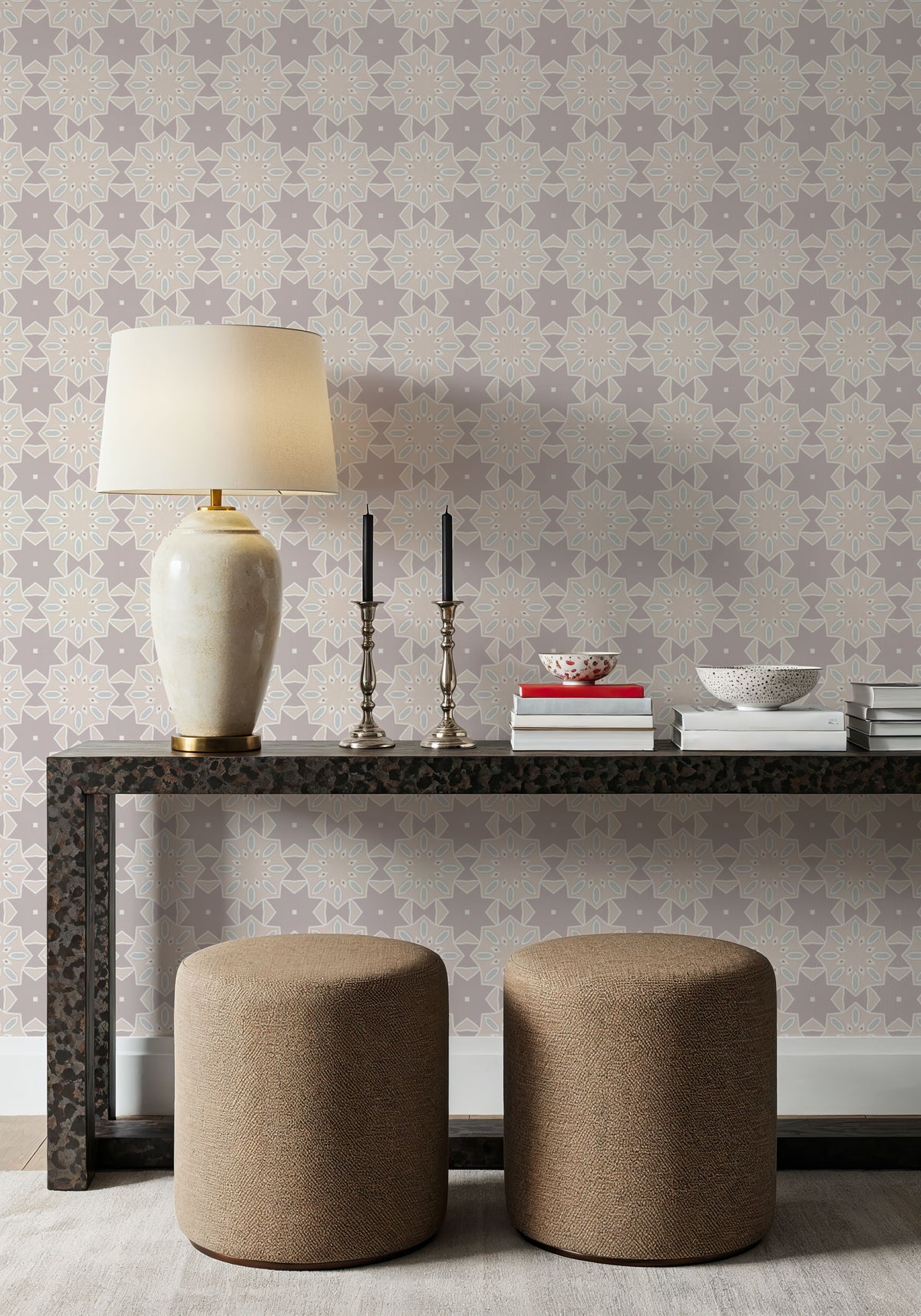 Zelij Sun Flower Mural Wallpaper - room preview 04