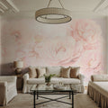 Transcendent Peony, Blush Pink Mural Wallpaper - room preview 04