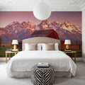 Mountain Homestead Red Mural Wallpaper - room preview 04
