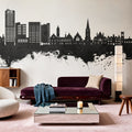 Swindon England Skyline Black & White Mural Wallpaper - room preview 04