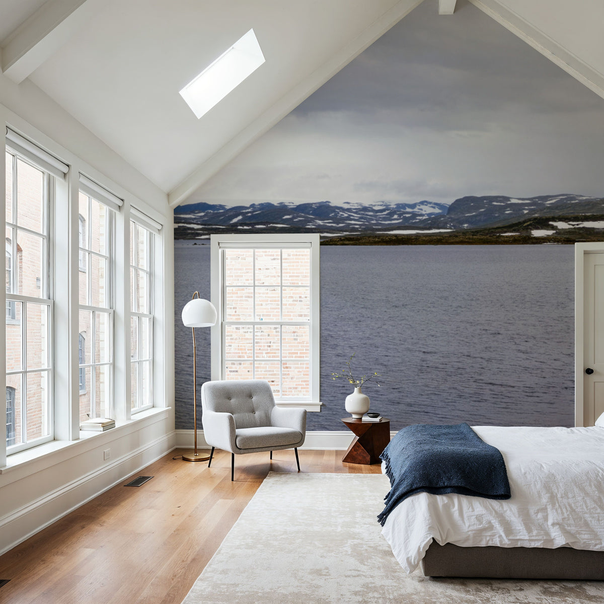 Alpine Tranquility Mural Wallpaper - Neutral Tone - room preview 04