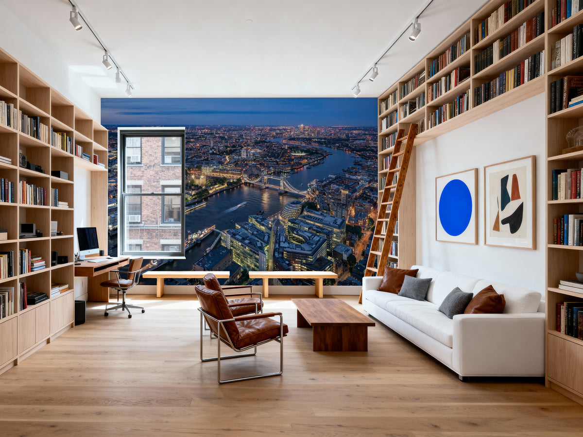 Tower Bridge Aerial Mural Wallpaper - room preview 04