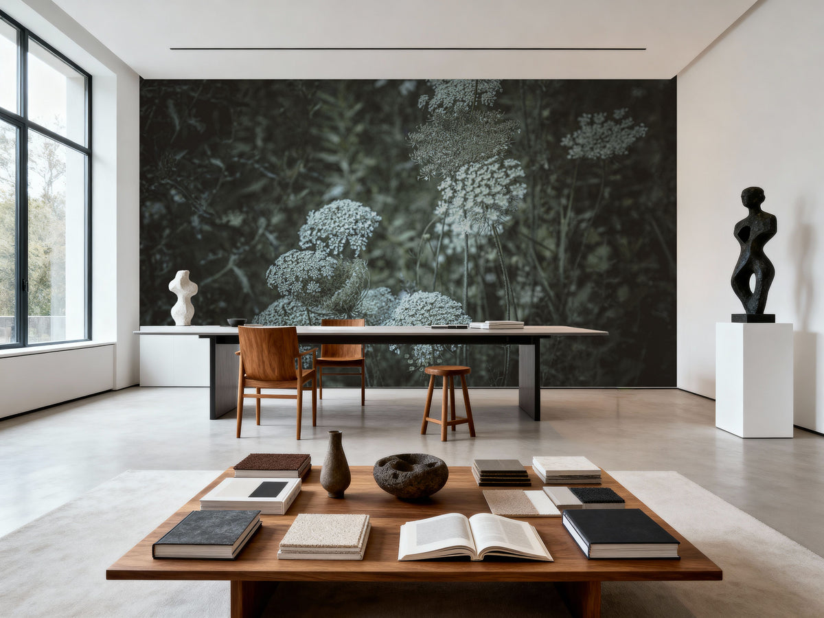 Moonlight Flowers Mural Wallpaper - room preview 04