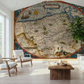 Old Map of Belgium, 1570 Mural Wallpaper - room preview 04