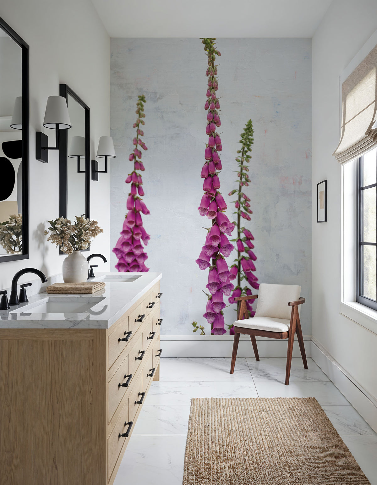 Foxgloves Mural Wallpaper - Light Tone - room preview 04