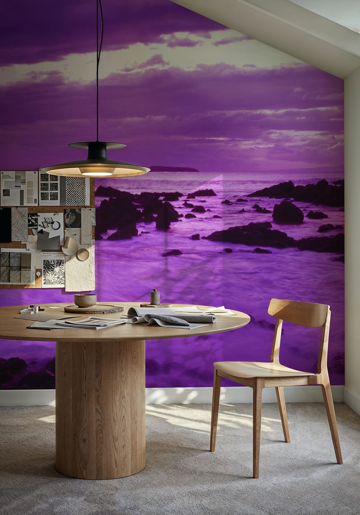 Purple Paradise Cove Mural Wallpaper - room preview 04