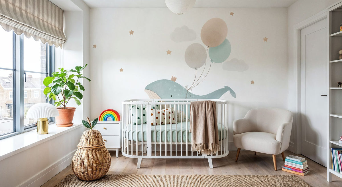 Dwellpaper Flying Whale & Air Balloons Mural Wallpaper image 4