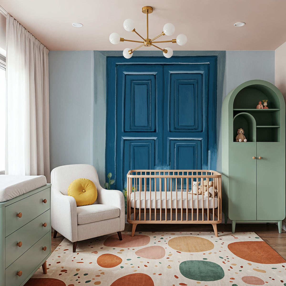 Stucco Window View Mural Wallpaper - room preview 04