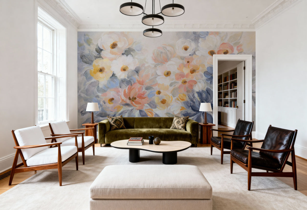 Among the April FLowers Mural Wallpaper - room preview 04