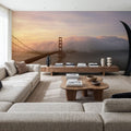 Misty Bridge Sunrise Mural Wallpaper - room preview 04