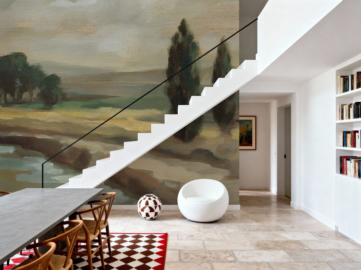 By the River Mural Wallpaper - room preview 04