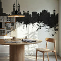 Wintherthur Switzerland Skyline Black & White Mural Wallpaper - room preview 04