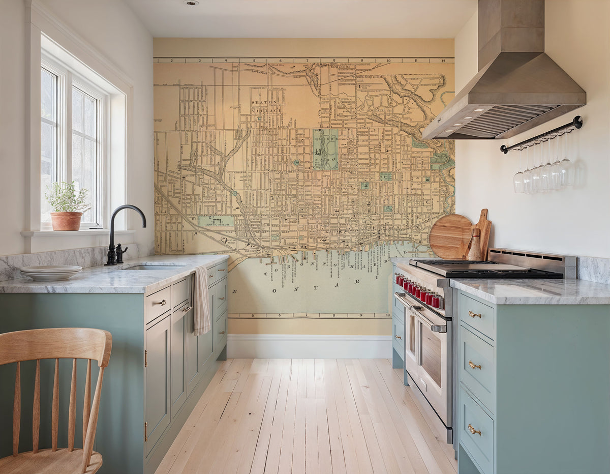 Map of Toronto Mural Wallpaper - room preview 04