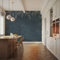 Welcome to Our Theatre, Dusty Prussian Blue Mural Wallpaper - room preview 04