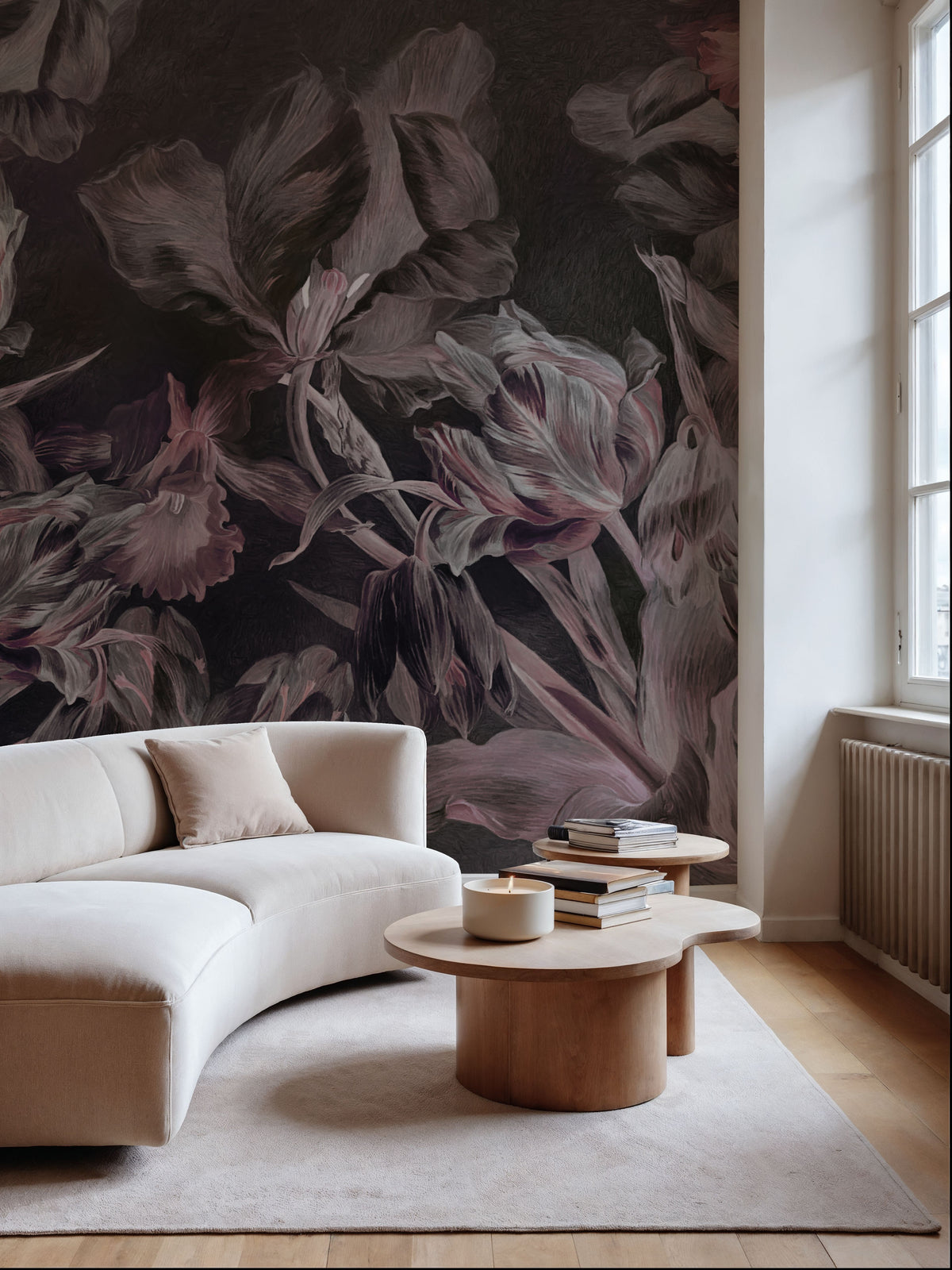 Tulips Feast, Night Mural Wallpaper - room preview 04