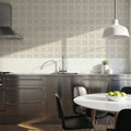 Zelij Flower Squares Mural Wallpaper - room preview 04