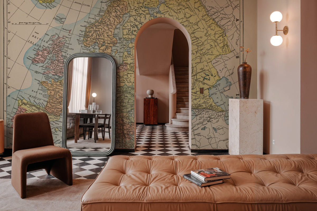 Map of Europe Mural Wallpaper - room preview 04
