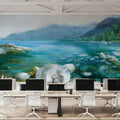 Western Lake Mural Wallpaper - room preview 04