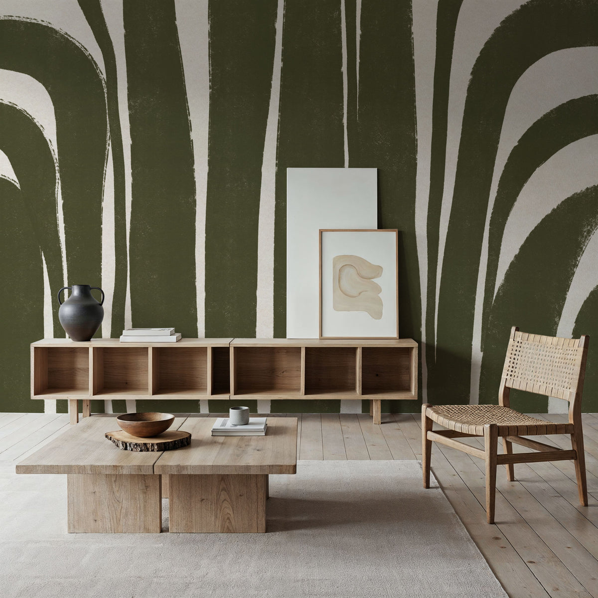 Organic Abstract I Mural Wallpaper - room preview 04