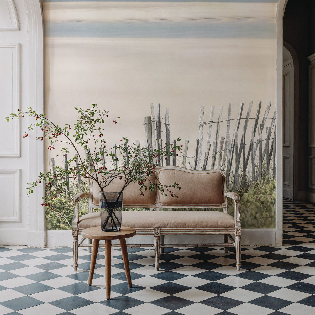 Coastal Fence I Mural Wallpaper - room preview 04