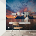 Pudong Sunrise Blue Mural Wallpaper - room preview 04