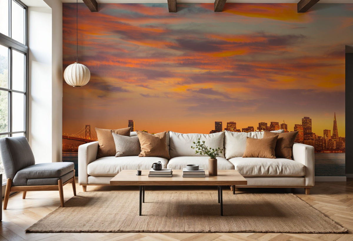 Bay Sunset Mural Wallpaper - room preview 04