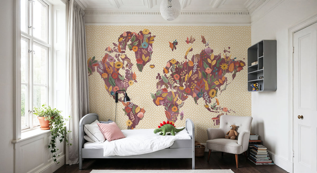 Harvest Garden World Mural Wallpaper - room preview 04